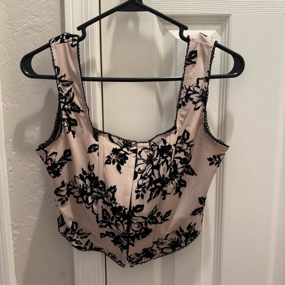 Lyniel Floral Embroidered Corset Top